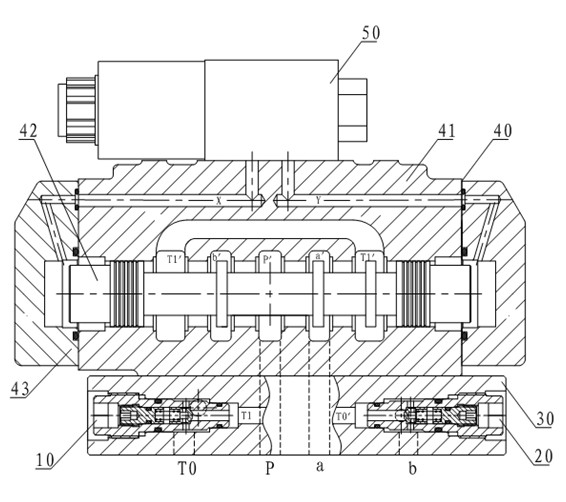 Hydraulic control component and control circuit with same