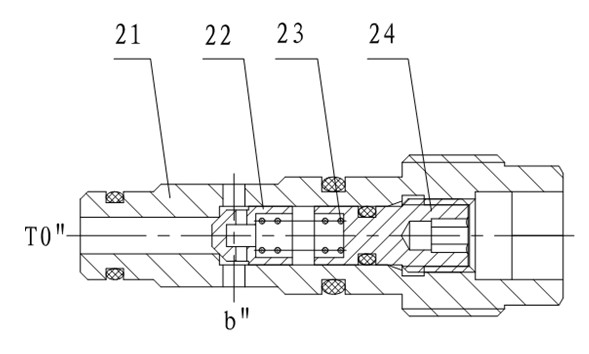 Hydraulic control component and control circuit with same