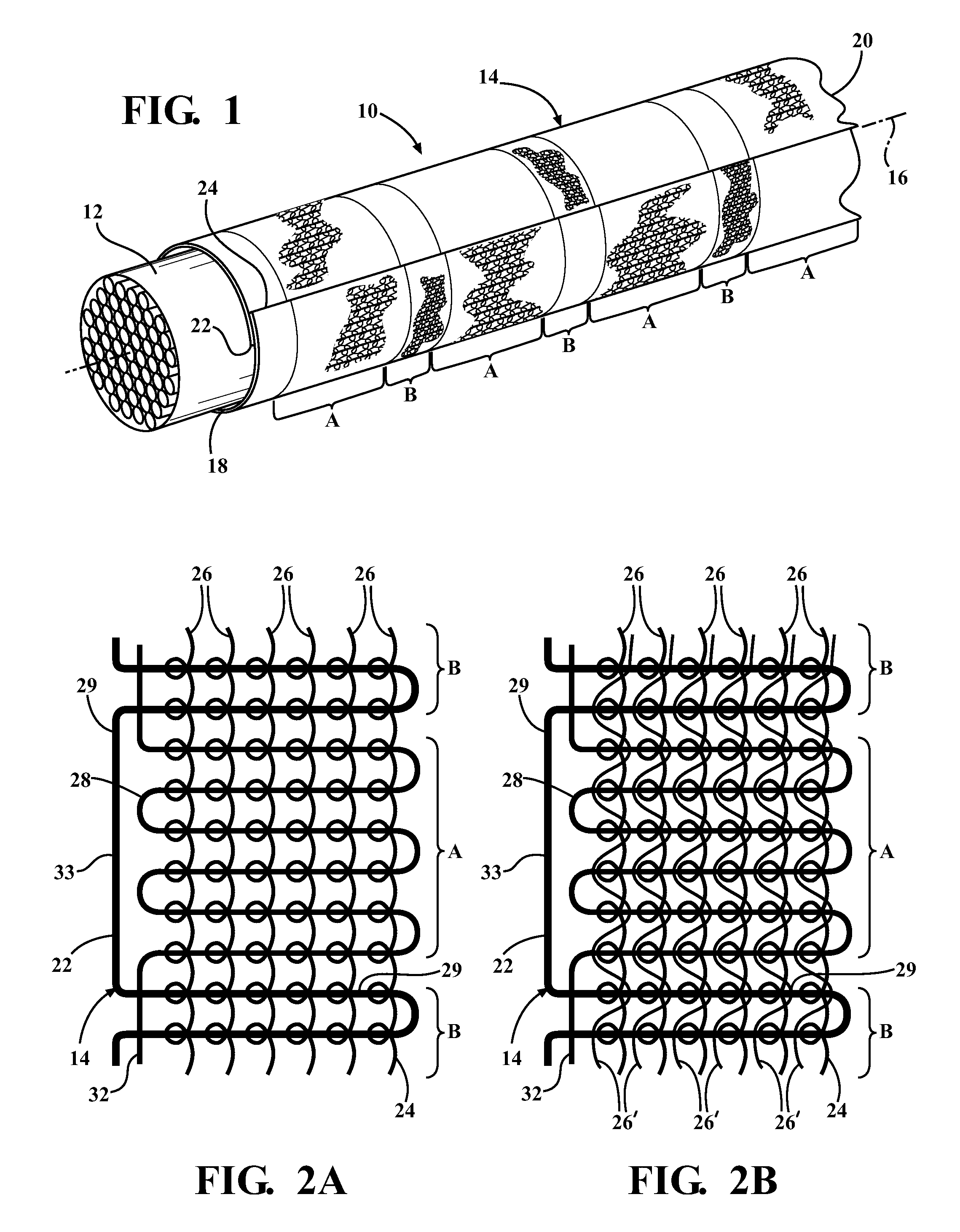 Non-kinking wrapple knit sleeve and method of construction thereof
