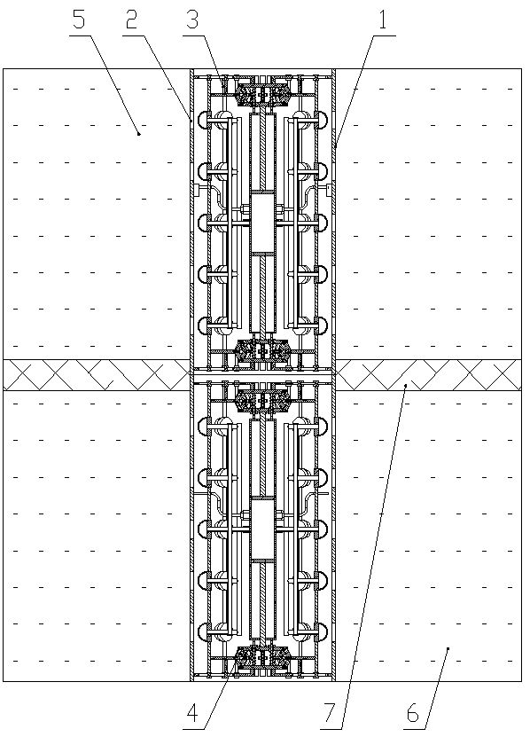 Distributed airbag pressure self-adjusting coalbed methane collecting device