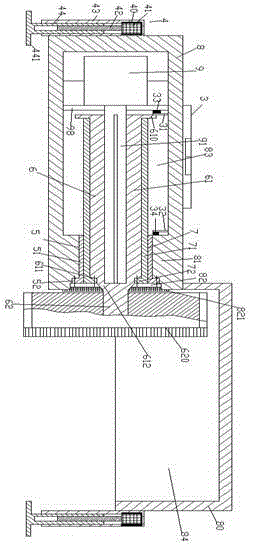 Road construction device capable of stably ascending and descending