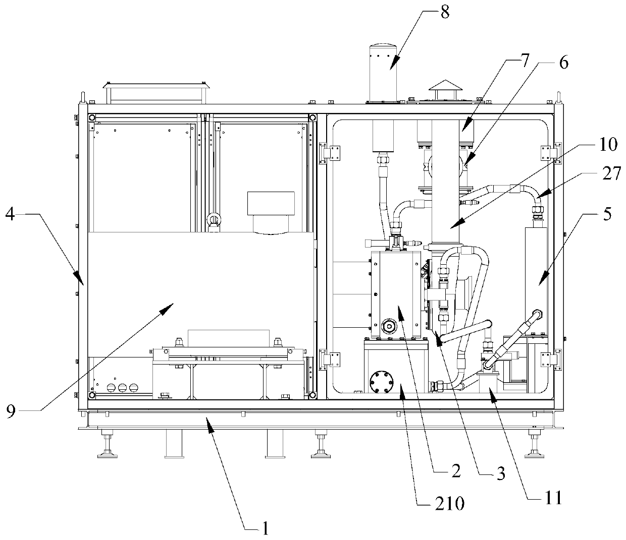 Axial force balance and sealing structure and high power density centrifugal fan