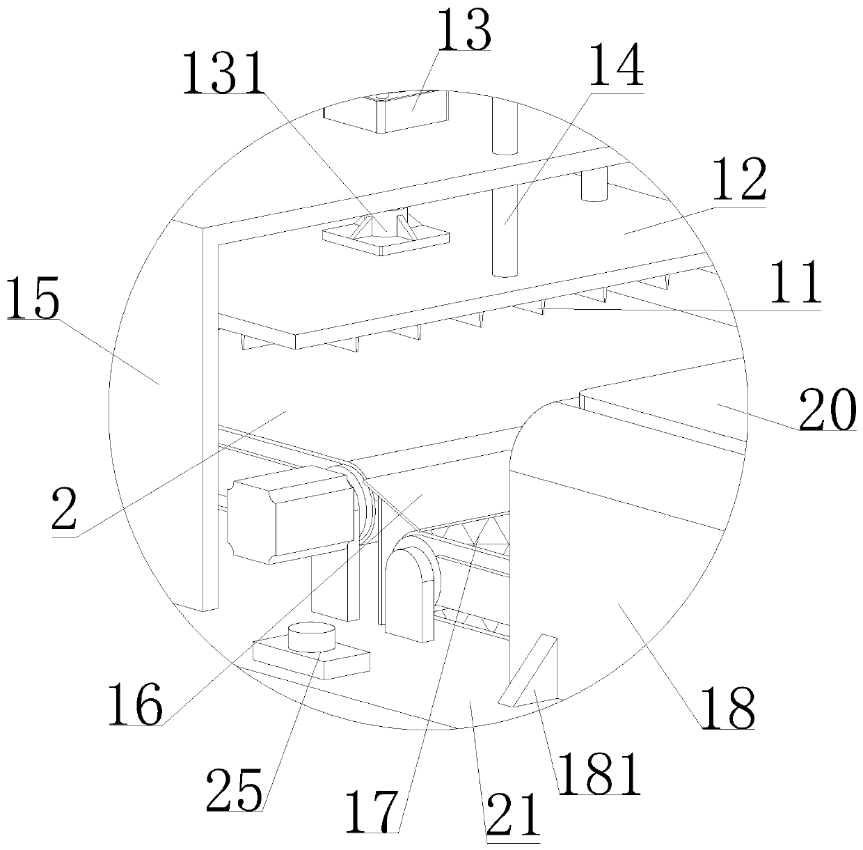 Leavened cake production device and preparation method thereof
