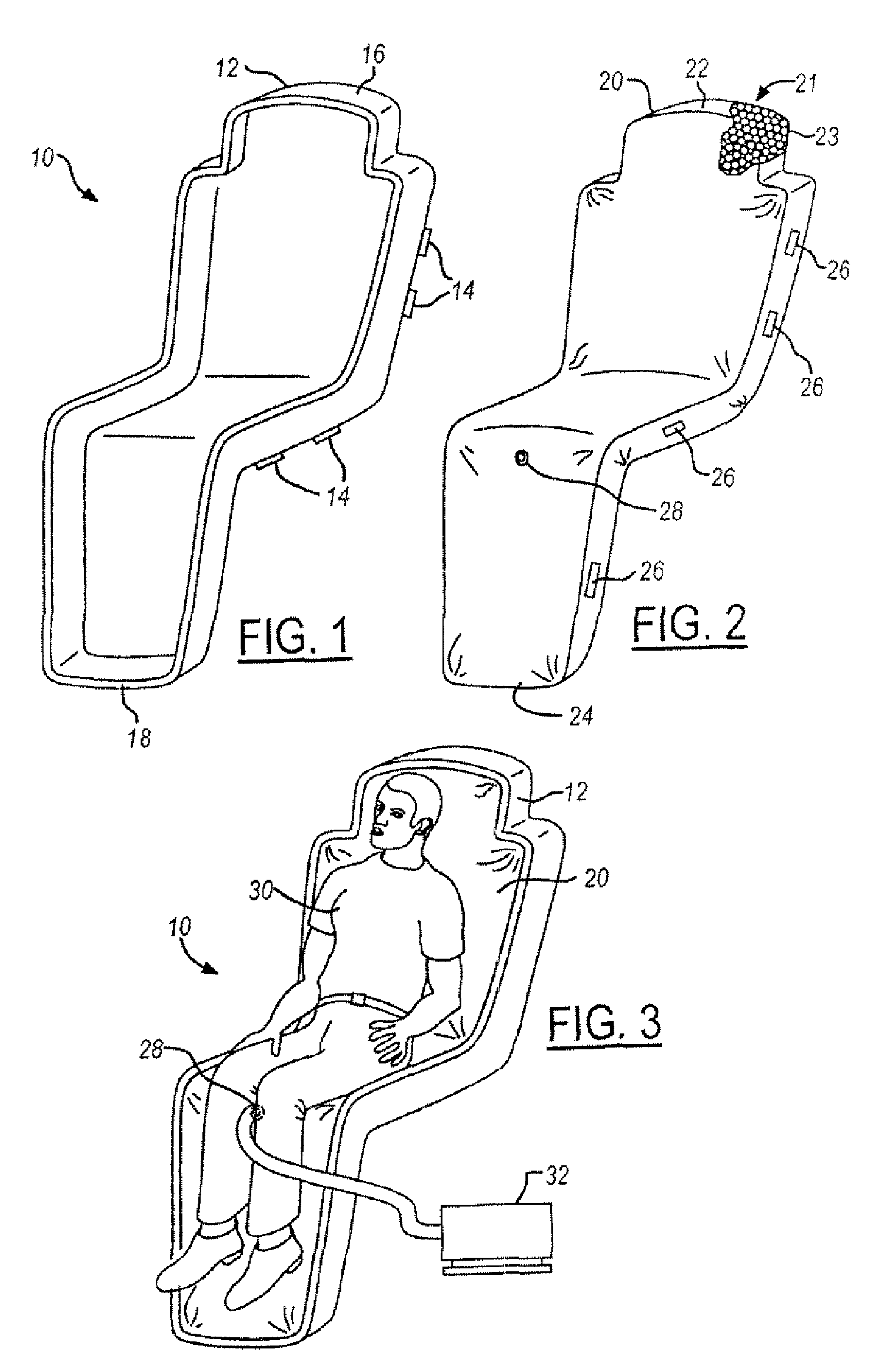 Composite shell spacecraft seat