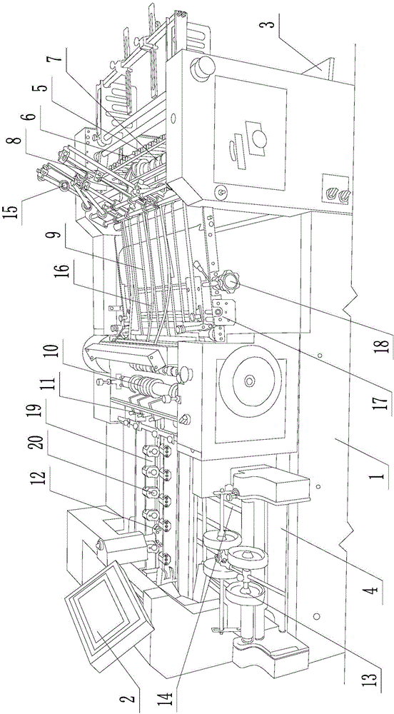 Full-automatic impression, lineation and knife folding all-in-one machine