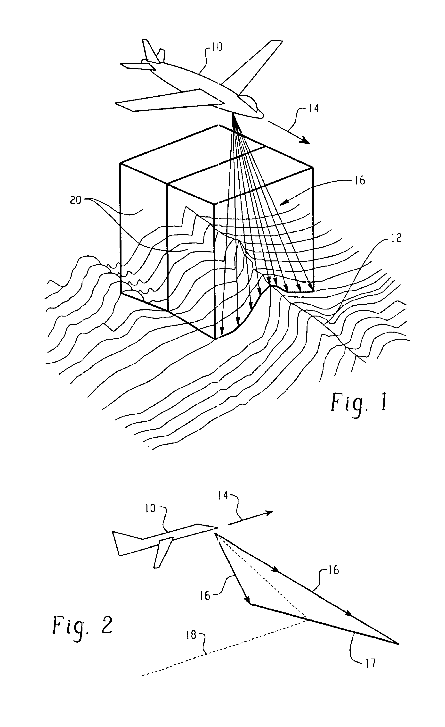 System for profiling objects on terrain forward and below an aircraft utilizing a cross-track laser altimeter