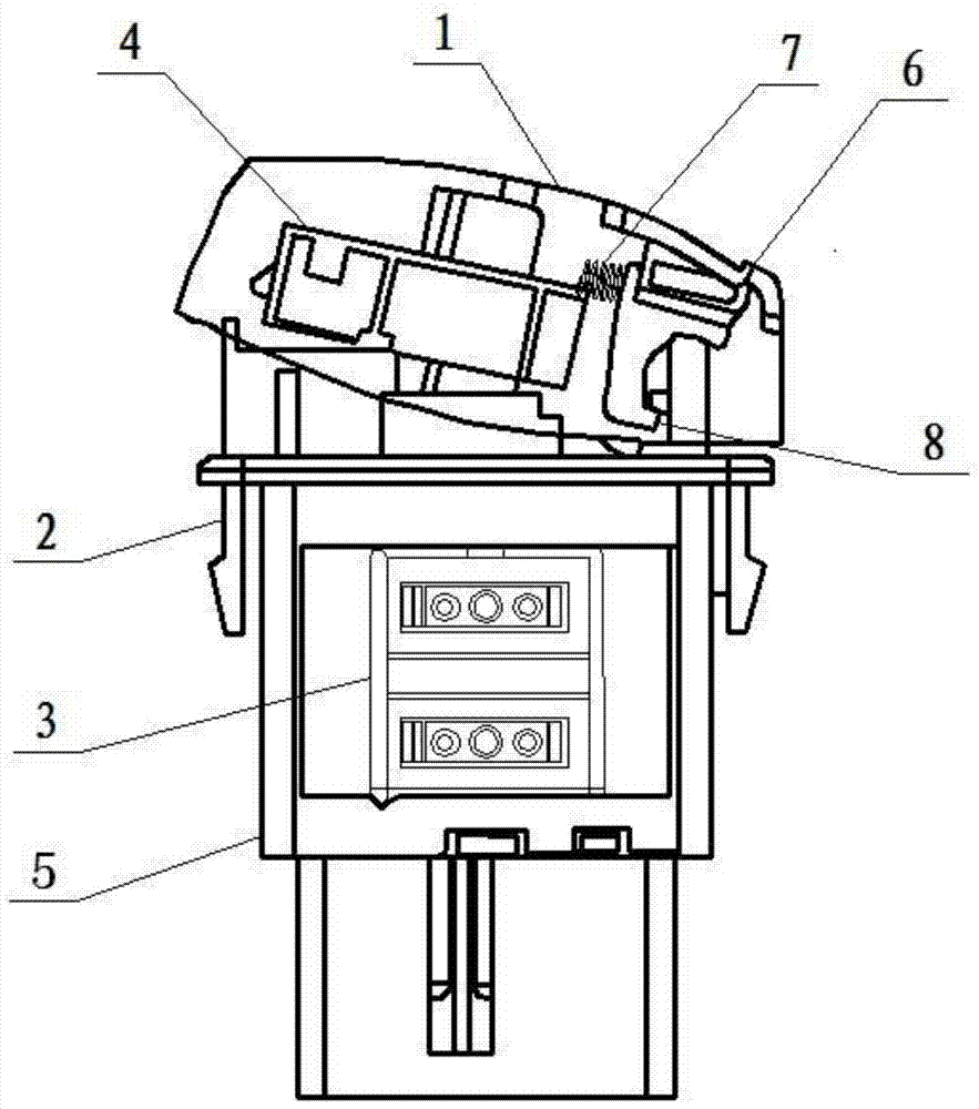 Rocker switch provided with mechanical locking mechanism