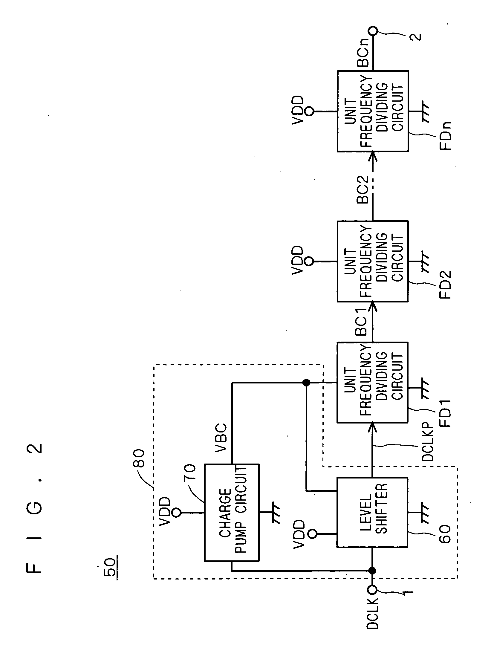 Frequency dividing circuit, power supply circuit and display device