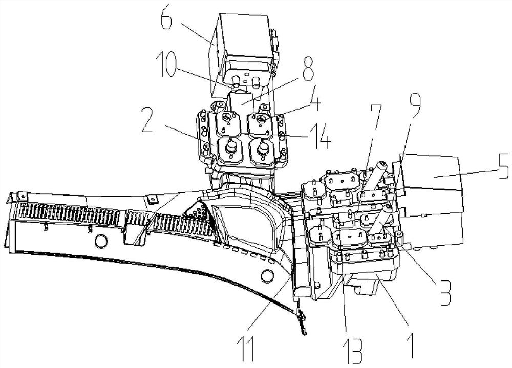 A two-color injection mold