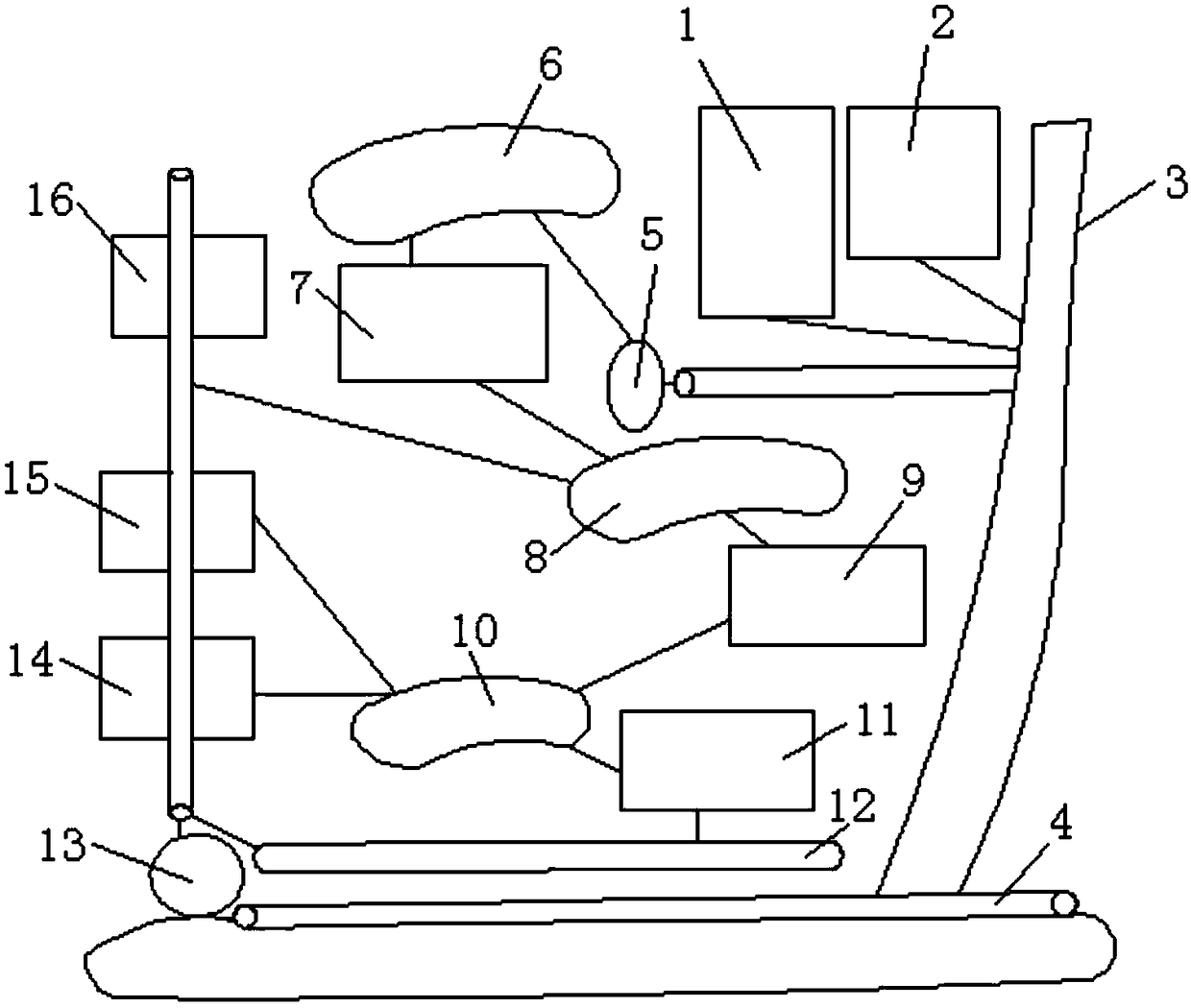 A joint system of agricultural non-point source pollution reduction and recycled water agricultural irrigation