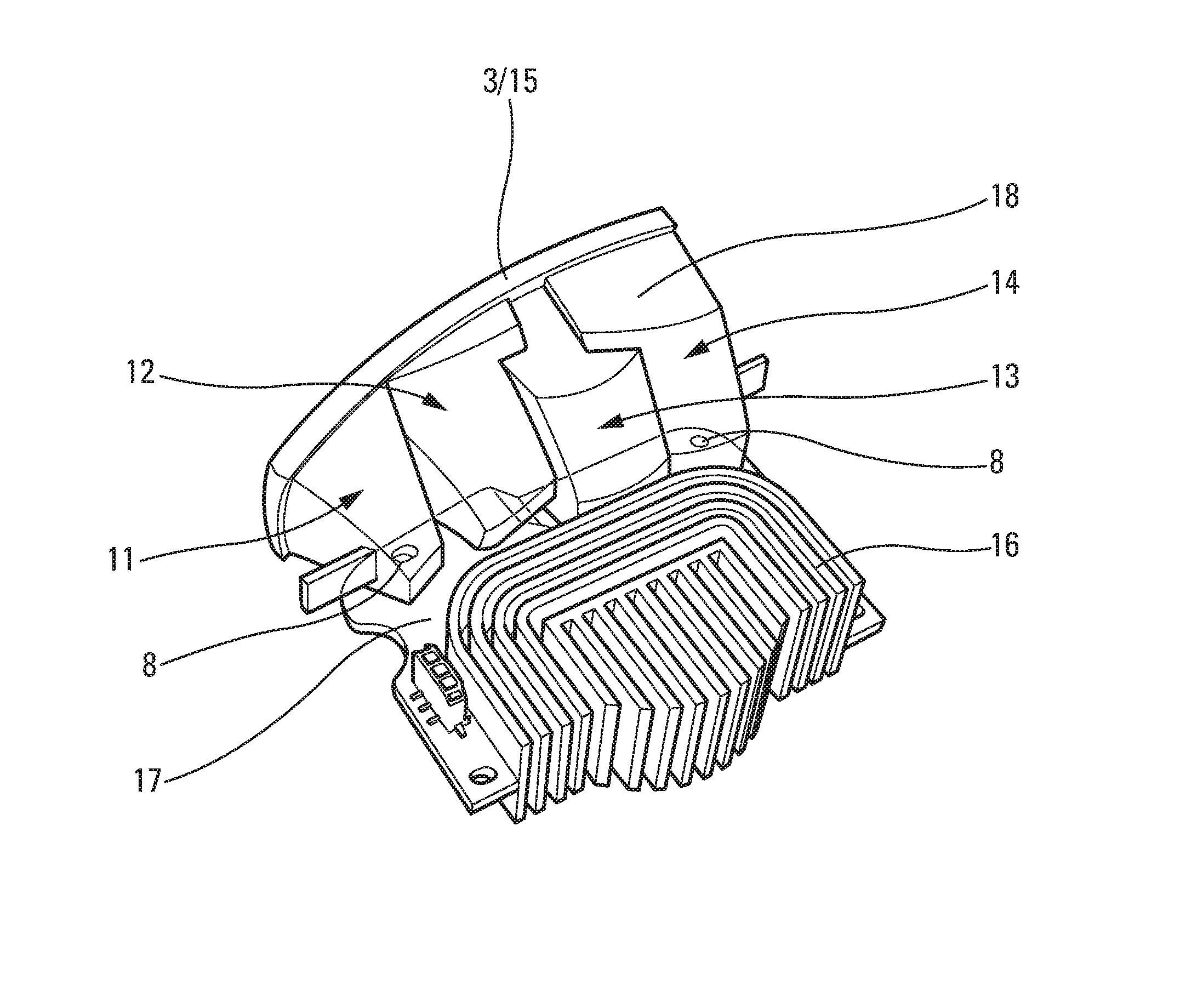 Lighting device for a motor vehicle headlight