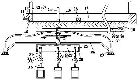 Water sprinkling system for modern agriculture and with fruit and vegetable conveying function