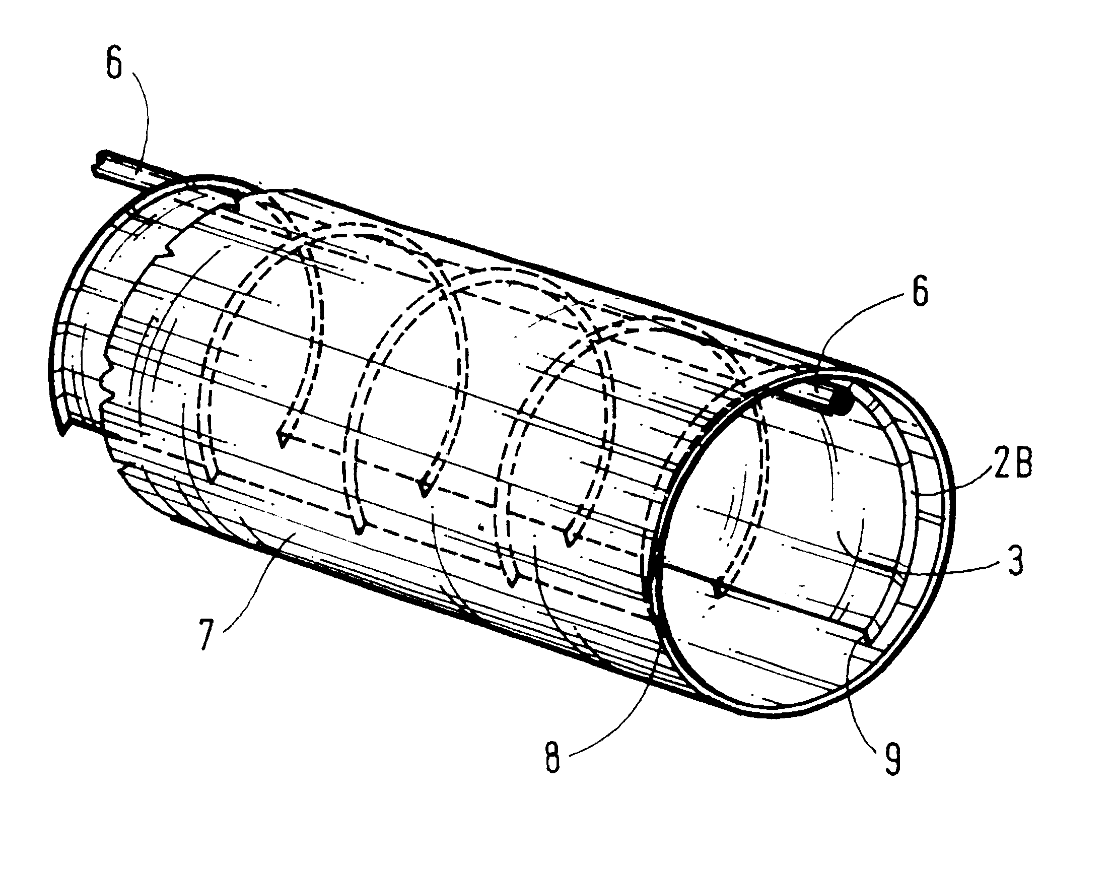 Device for fixing a tubular element in an inaccessible cavity