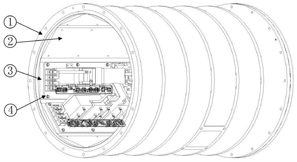 Double-layer contact type heat-conducting high-power power supply pressure-bearing shell for large water depth