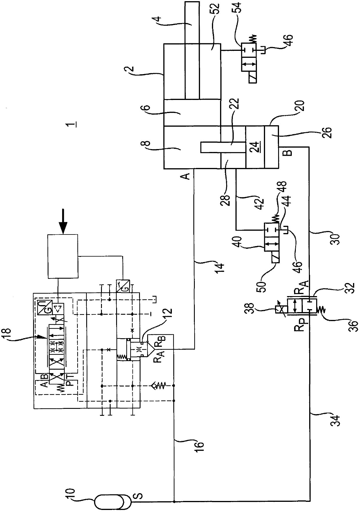 Hydraulic control lines for hydraulically controlled pouring units