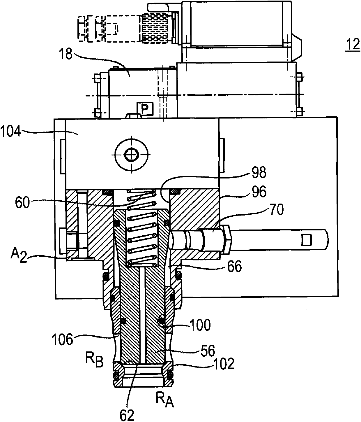 Hydraulic control lines for hydraulically controlled pouring units