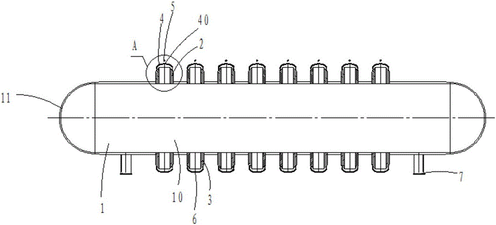 Medium pressure steam drum capable of shortening pressurizing time