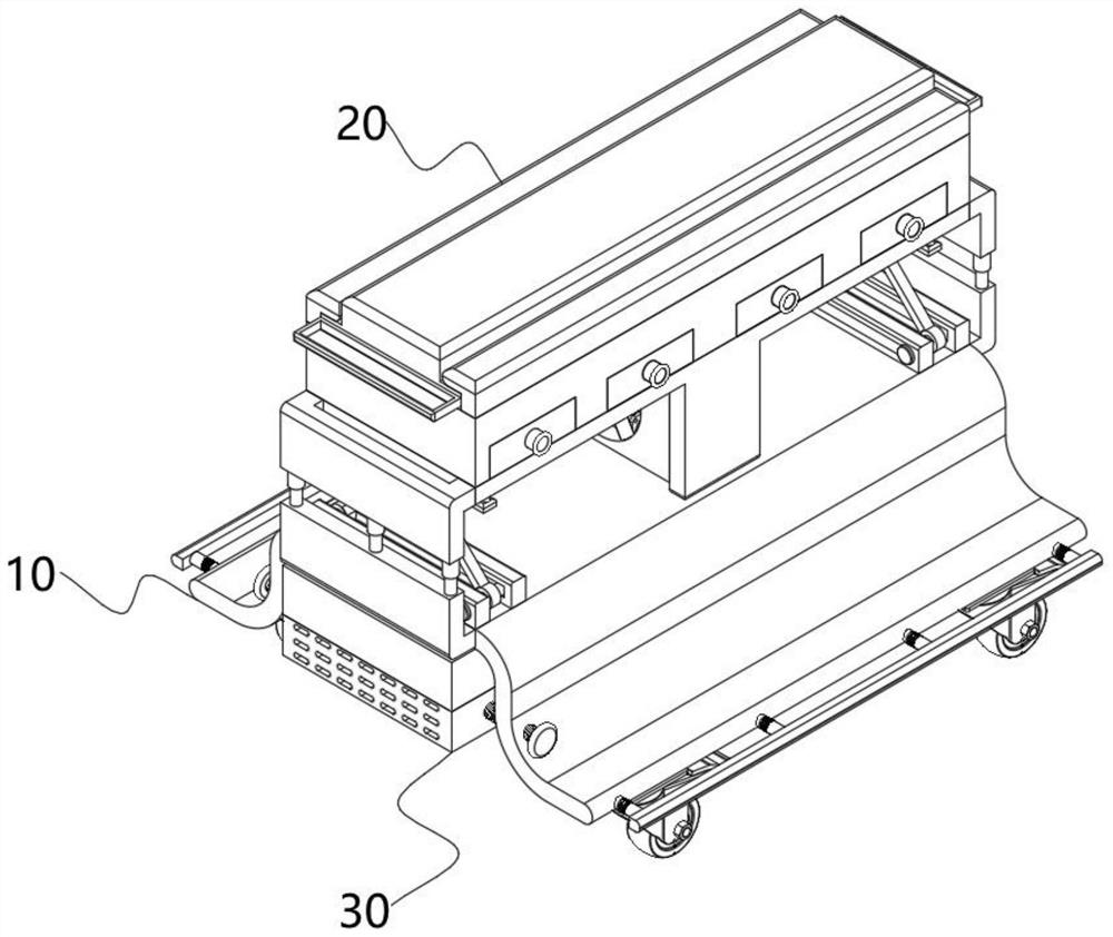 Height-adjustable tumor operation instrument storage device