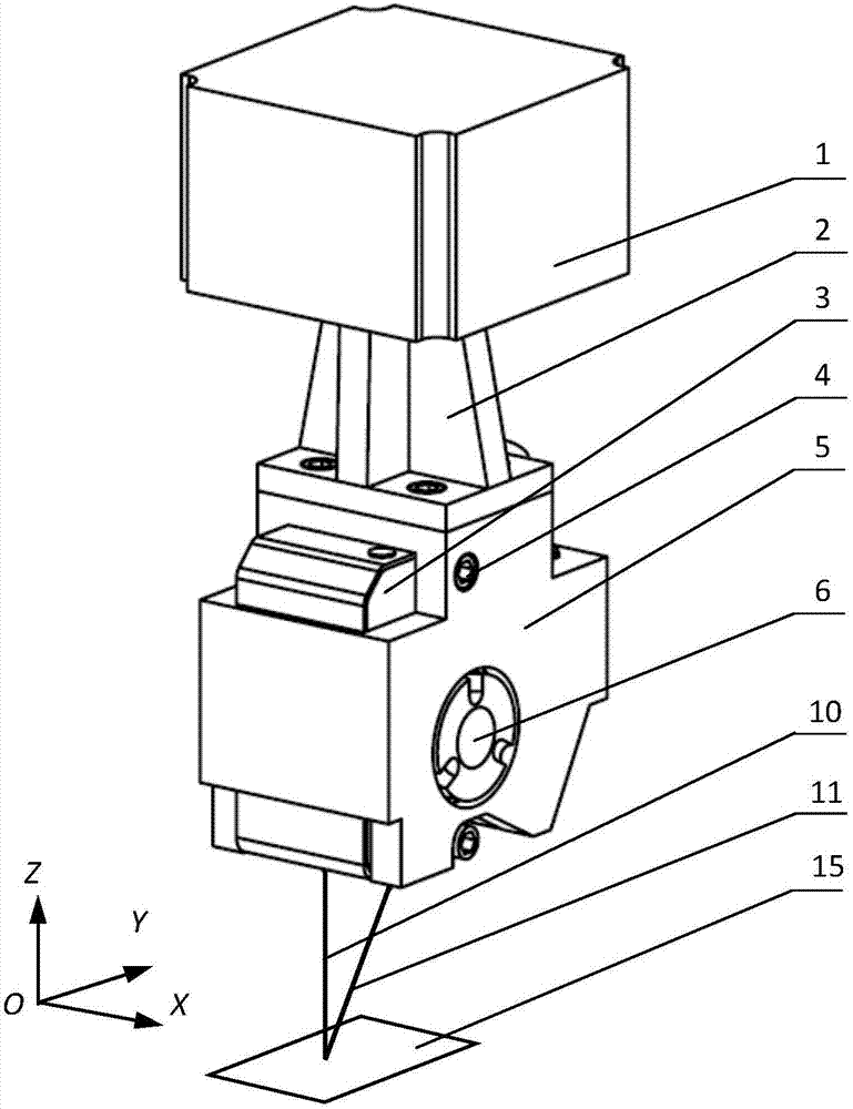 Laser measuring head device with variable measuring directions, and application method thereof