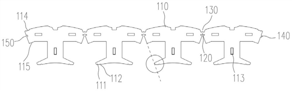 Stator punching sheet, stator core, stator, motor and air conditioning device