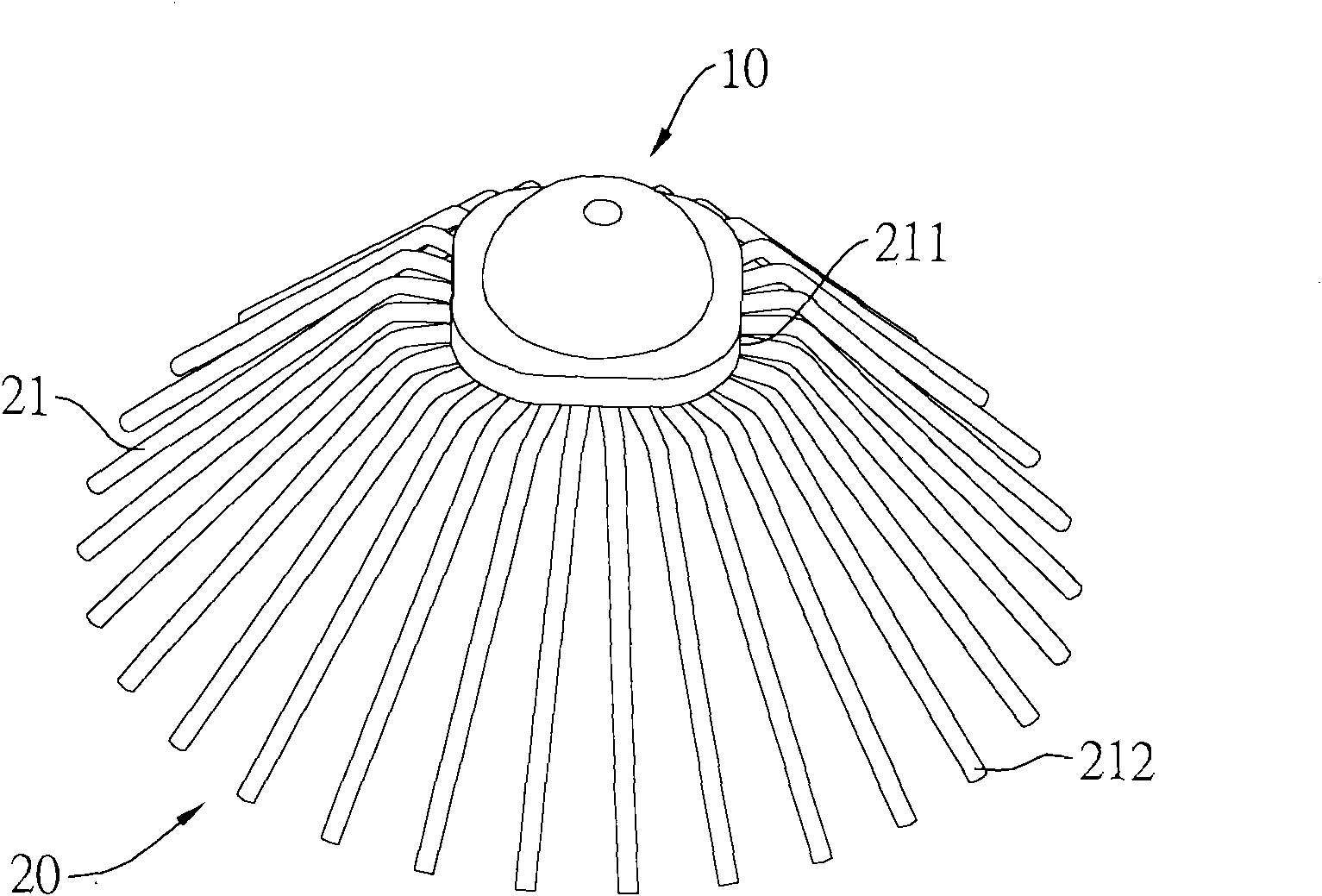 Radiating device and combination device with radiating device