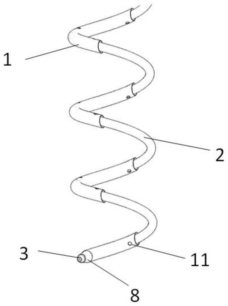 A double helix pipe, grouting pile forming equipment and construction method for strengthening soft soil