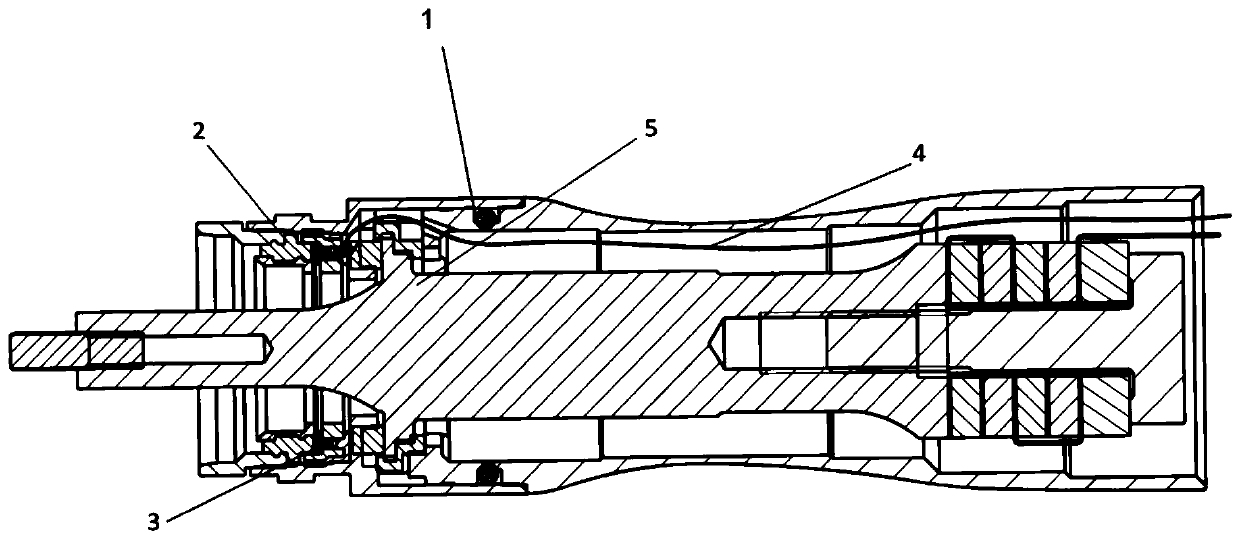 Threading sealing structure of ultrasonic transducer