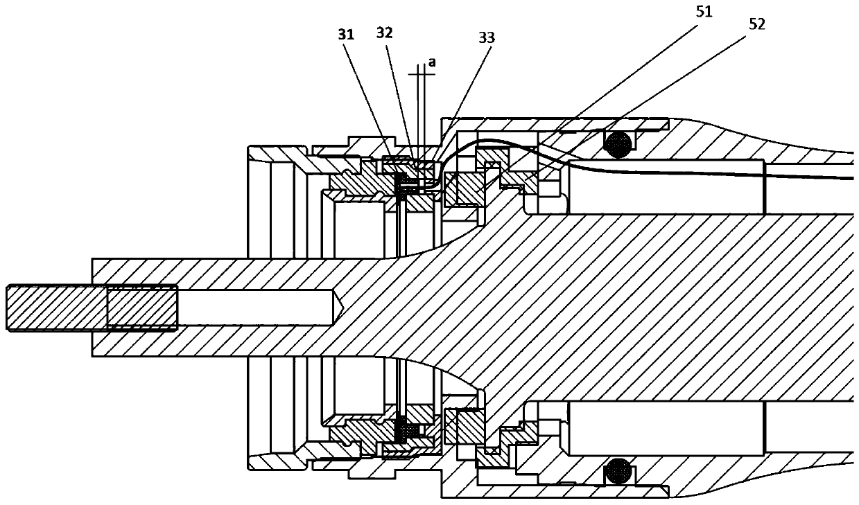 Threading sealing structure of ultrasonic transducer