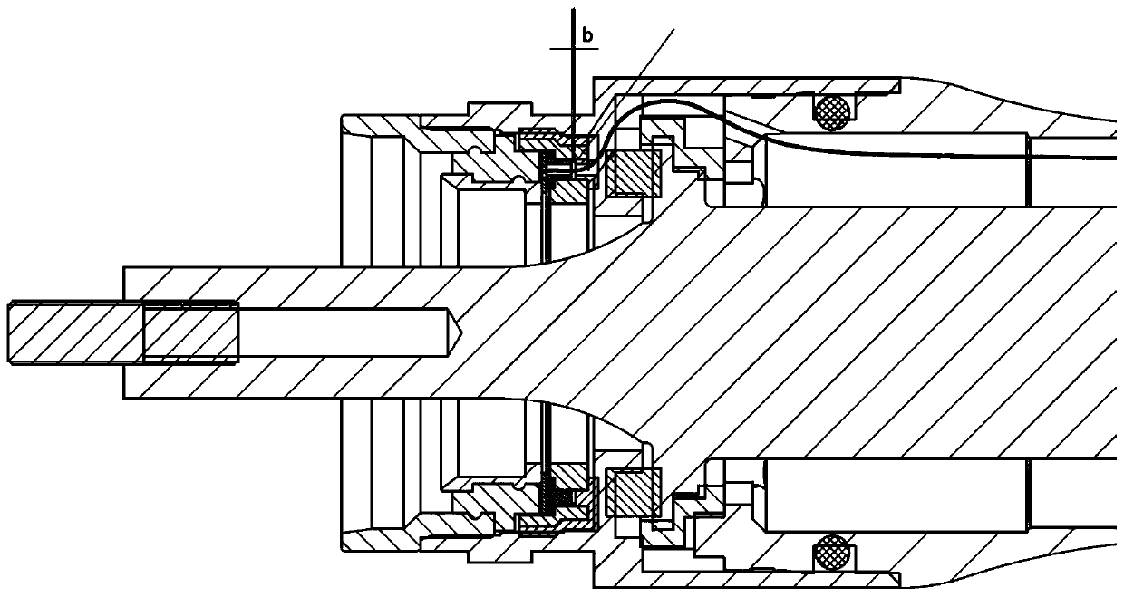 Threading sealing structure of ultrasonic transducer