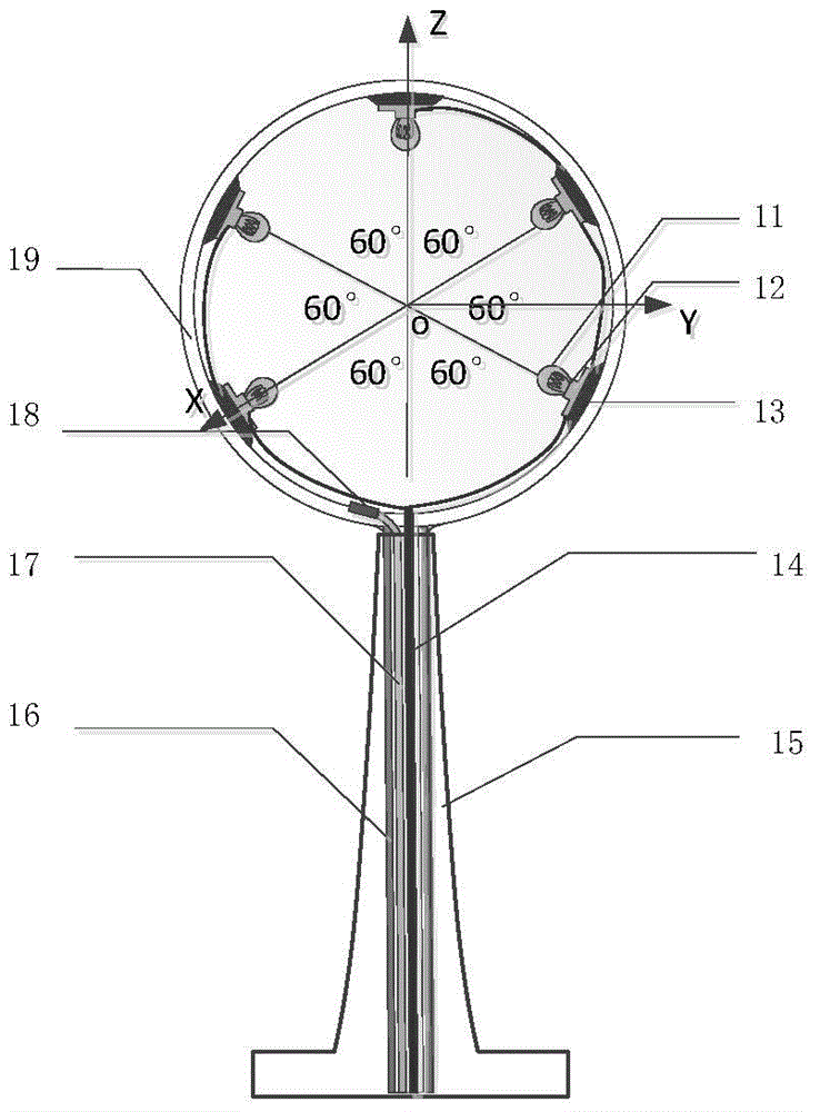 Electric propulsion spacecraft plume parameter detection apparatus