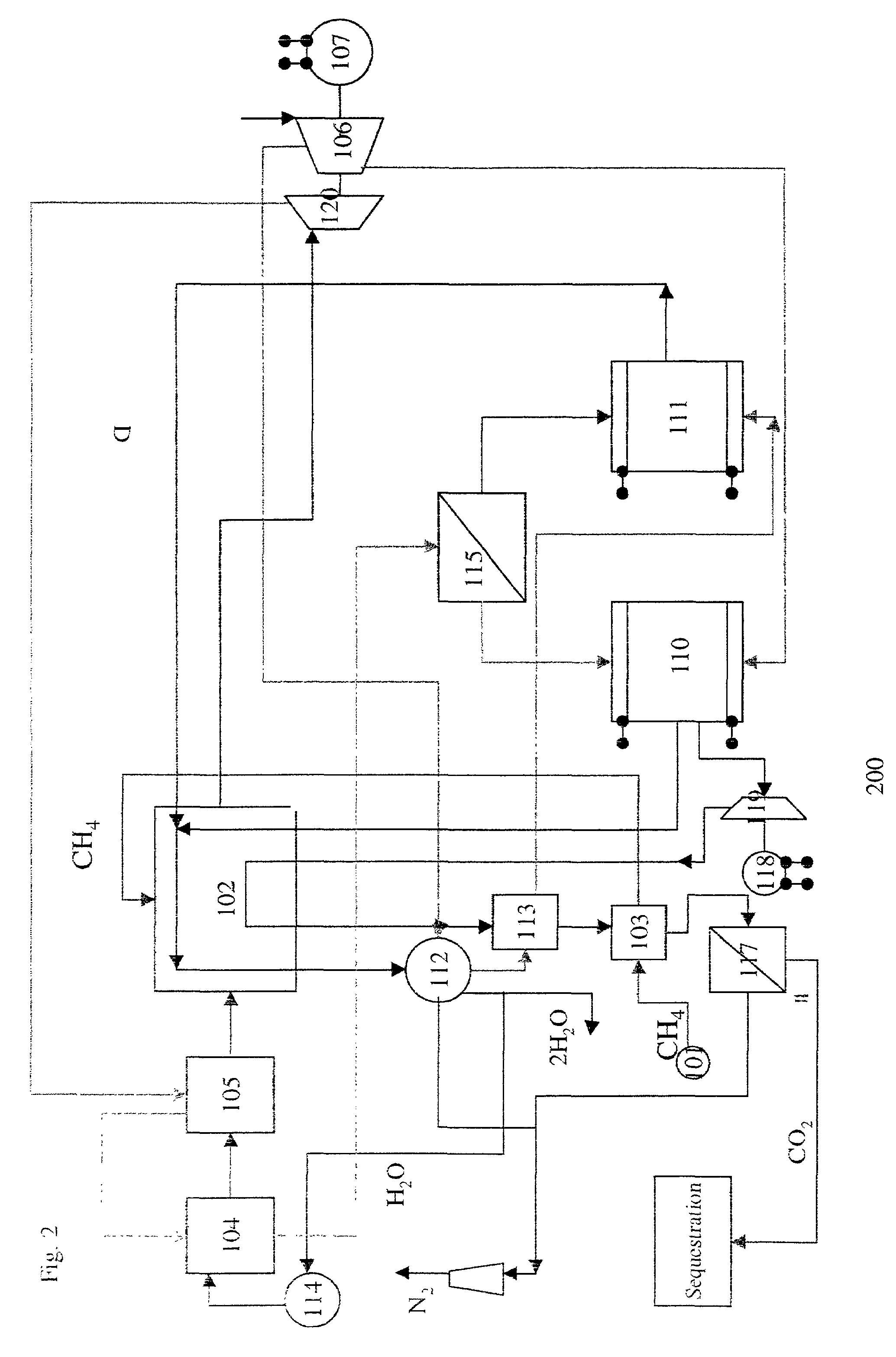 Fossil fuel combined cycle power system