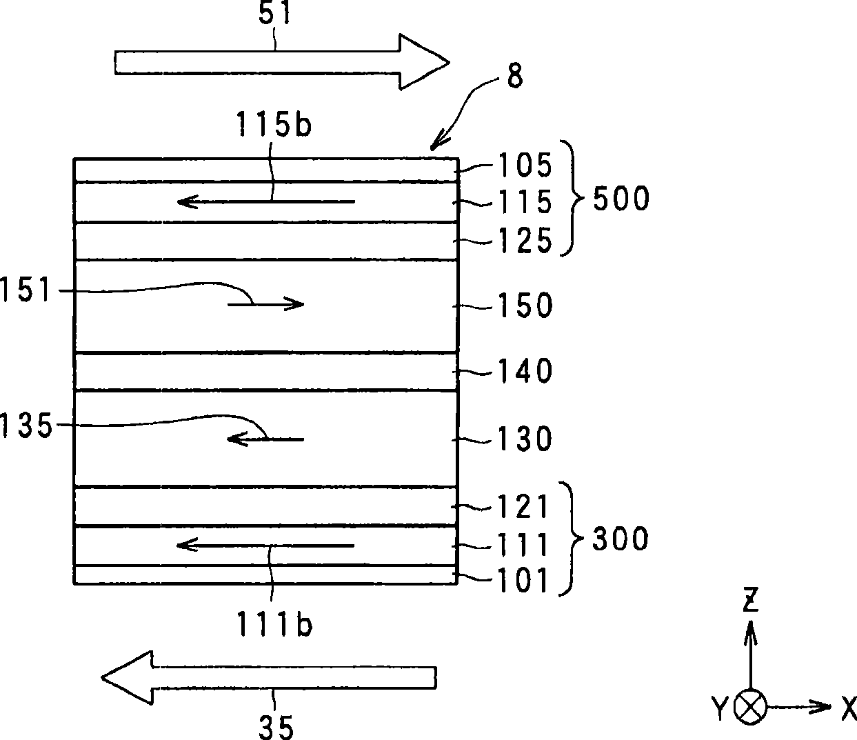 Magneto-resistive effect device of the cpp type, and magnetic disk system