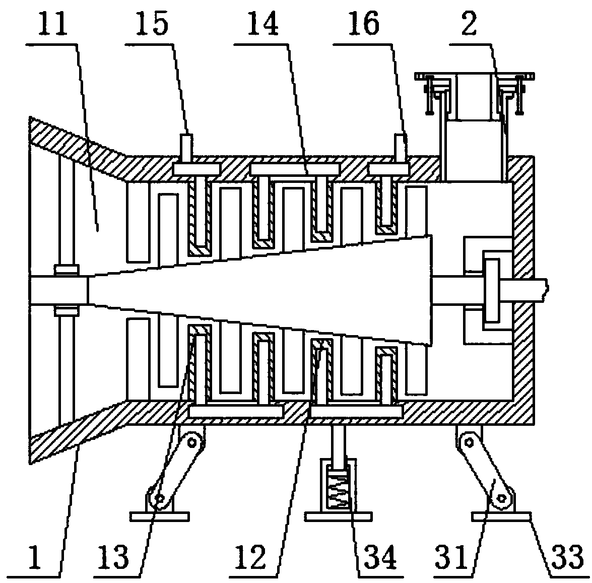 Electrically driven multistage centrifugal compressor device with cooling circulation function