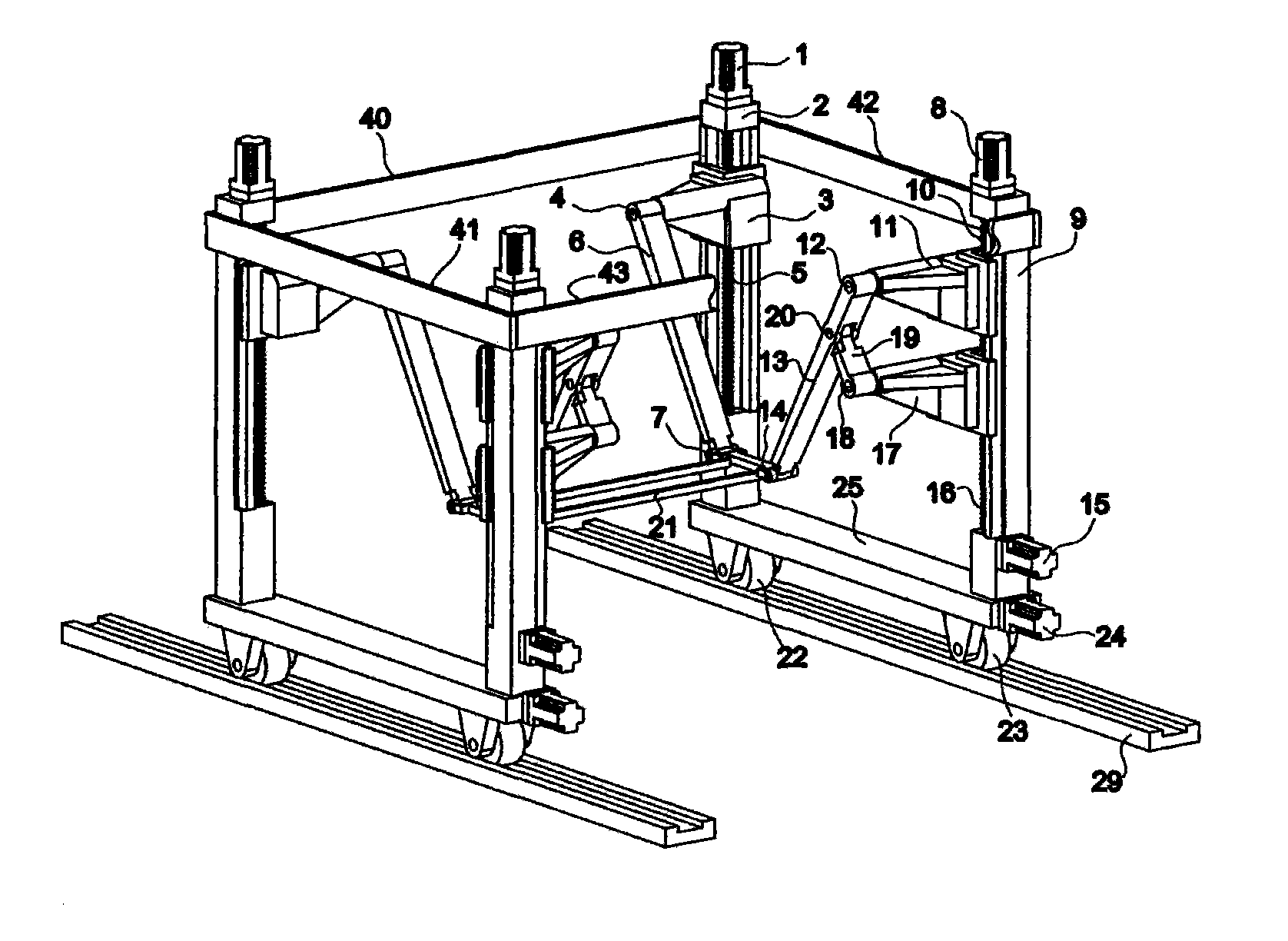 Automobile coating parallel mechanism conveyer and application thereof
