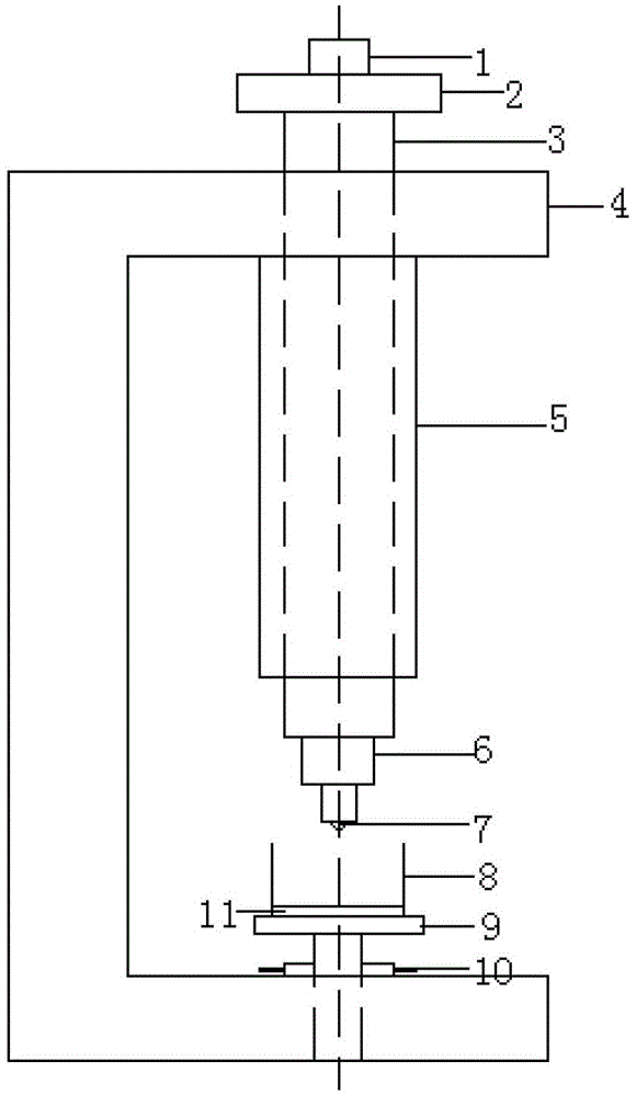 A continuous loading indentation type stress corrosion test machine and test method