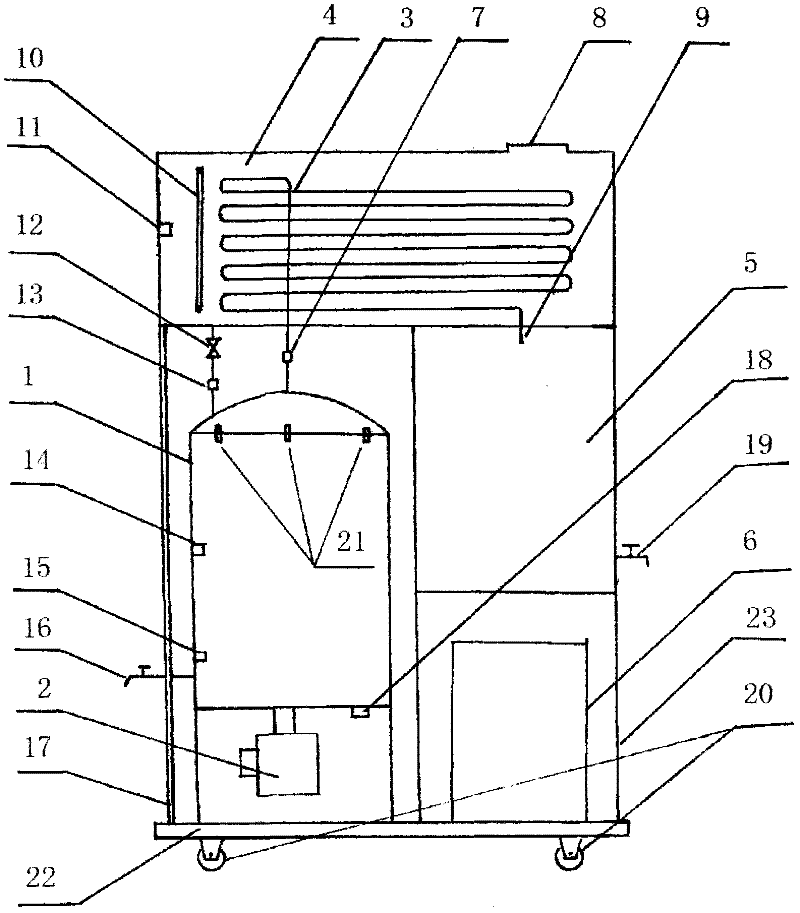 Microwave sewage, brackish water, seawater purification and desalination device controlled by single chip microcomputer