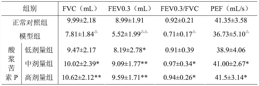 Application of Physalis P in the Preparation of Medicines for Treating Chronic Obstructive Pulmonary Disease