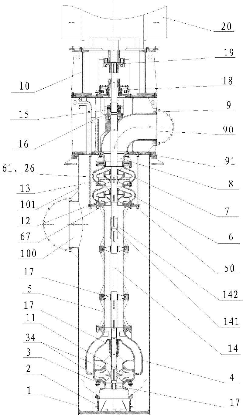 Condensate pump used in nuclear power station