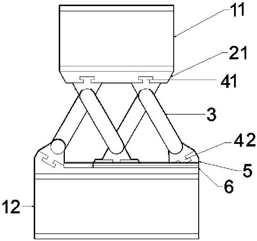 S-shaped soft steel energy dissipation shock absorber used for shape steel concrete composite shear wall