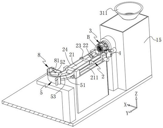 Full-automatic shredded cake processing production line