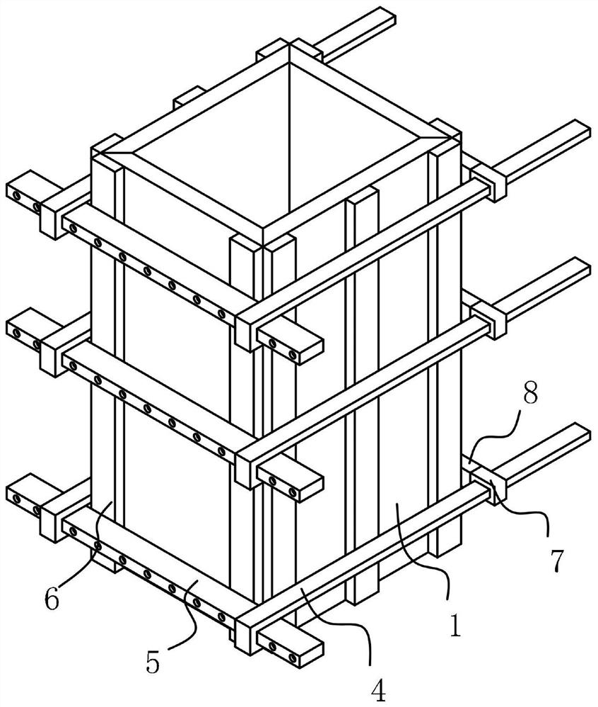 Connecting and locking device of building formwork