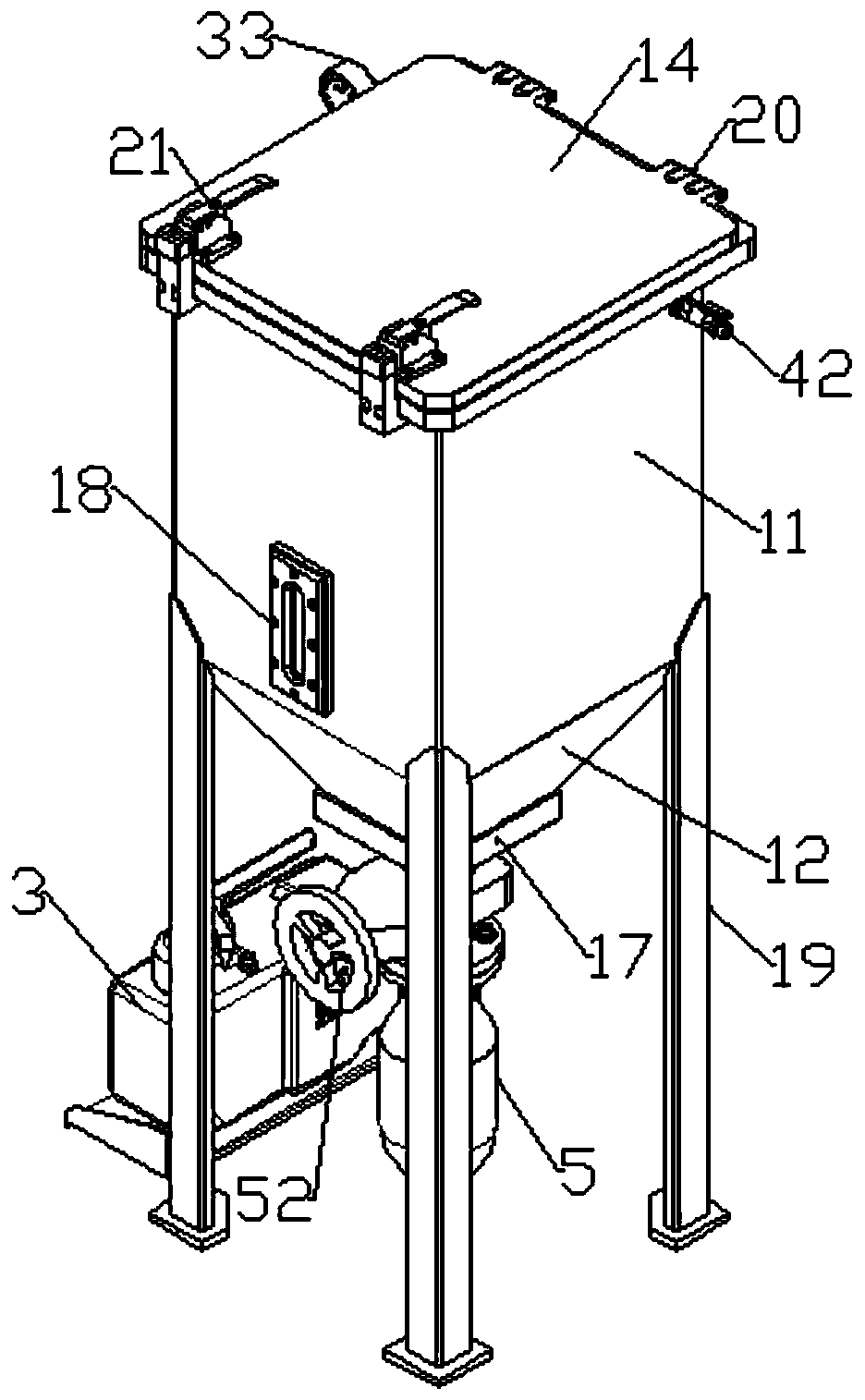 Metal powder vacuum storage device