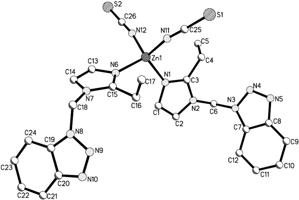 Azacyclic transition metal zinc complex containing multiple coordination sites, and preparation method and application of azacyclic transition metal zinc complex
