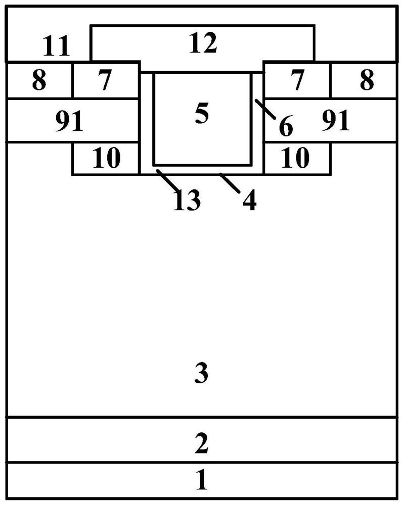 A trench-gate dmos device with a dielectric barrier