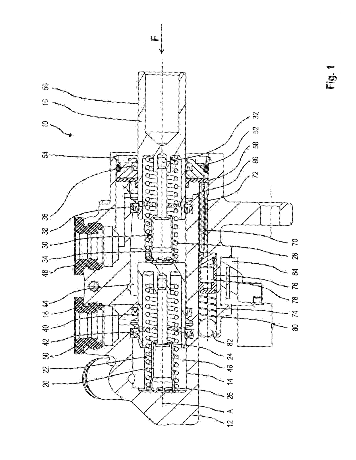 Master brake cylinder arrangement with actuation detection for a motor vehicle brake system