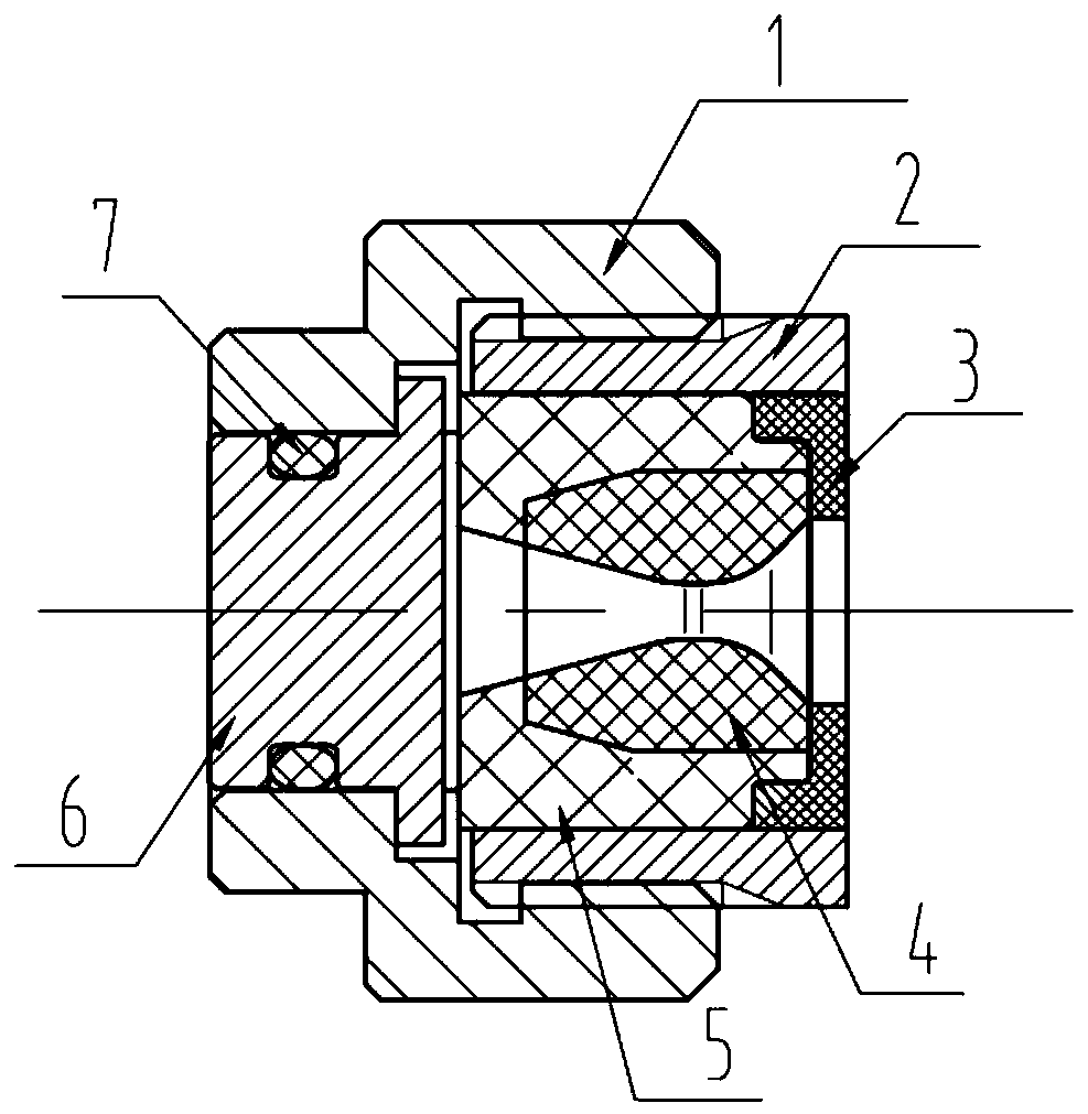 Blocking structure of multi-nozzle solid attitude control engine