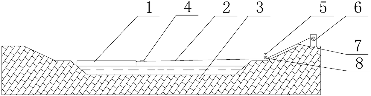 Buoyancy platform displacement adjusting mechanism for sewage tank closure