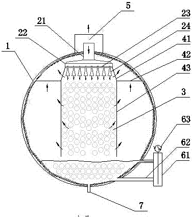 A spray falling film evaporator and its liquid level control method