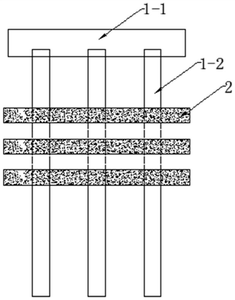 Multi-section reinforced existing pile group anti-seismic property improving method