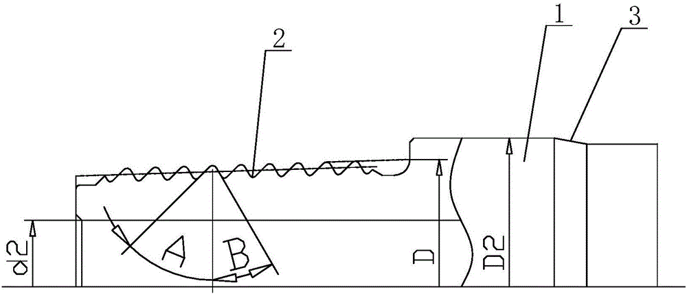 Thread structure of drilling rod